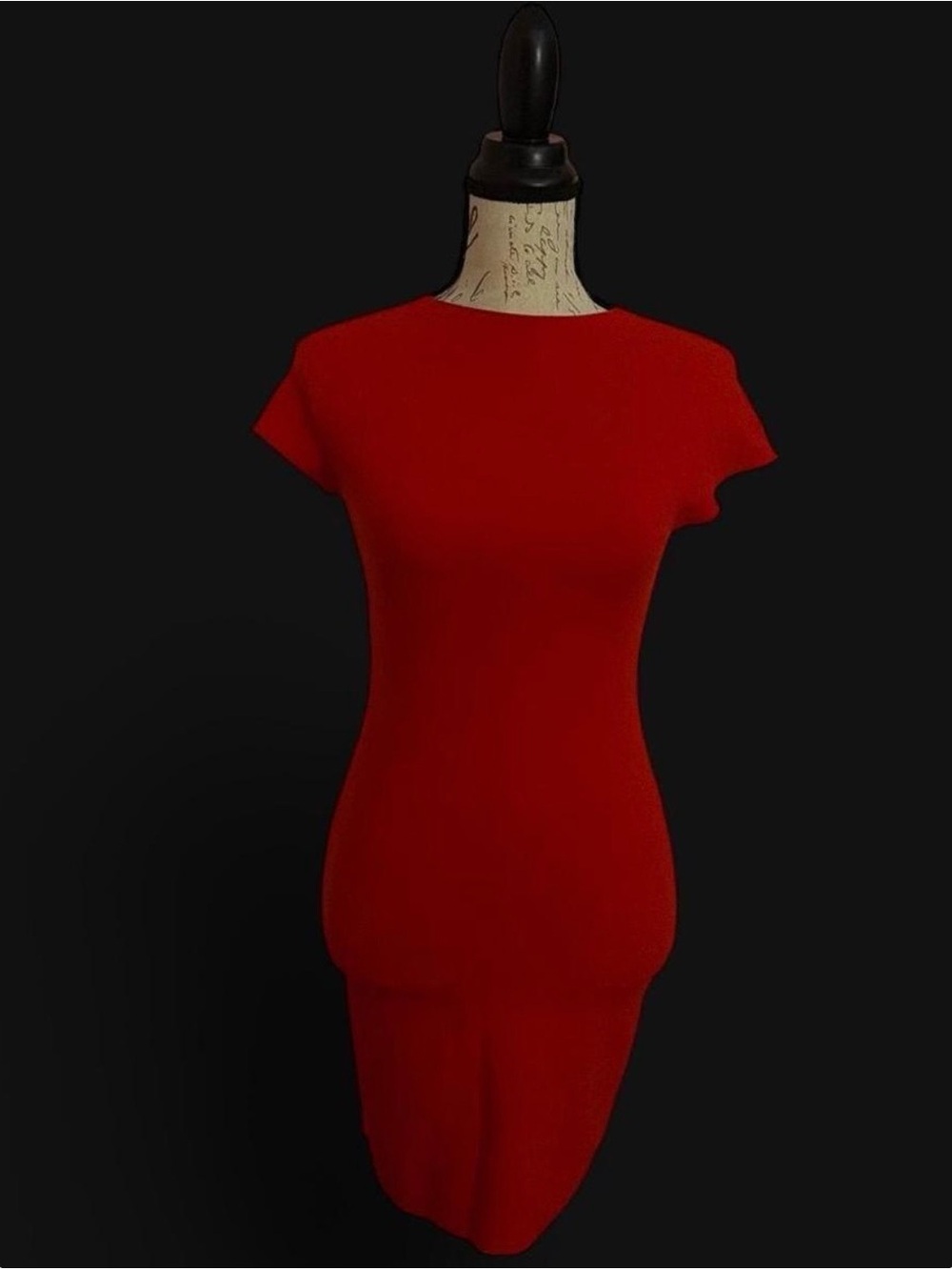 Zara Red Midi Sheath Dress